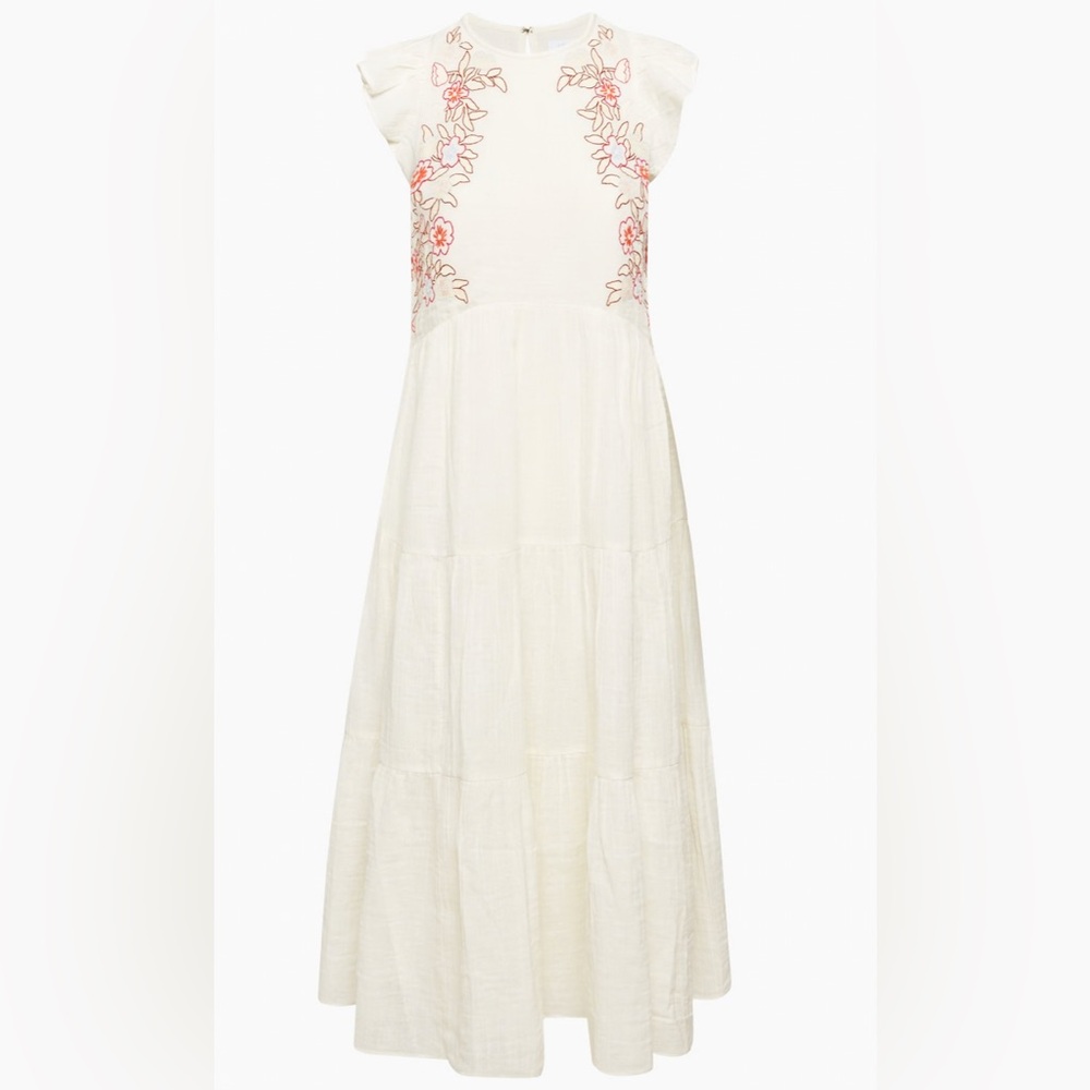 NWT Aritzia Little Moon Franco Long Dress  - Light Birch / Ivory